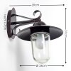 Maidiswil vägglampa utomhus, Vägglampa Mörkbrun, 1-ljuskällor