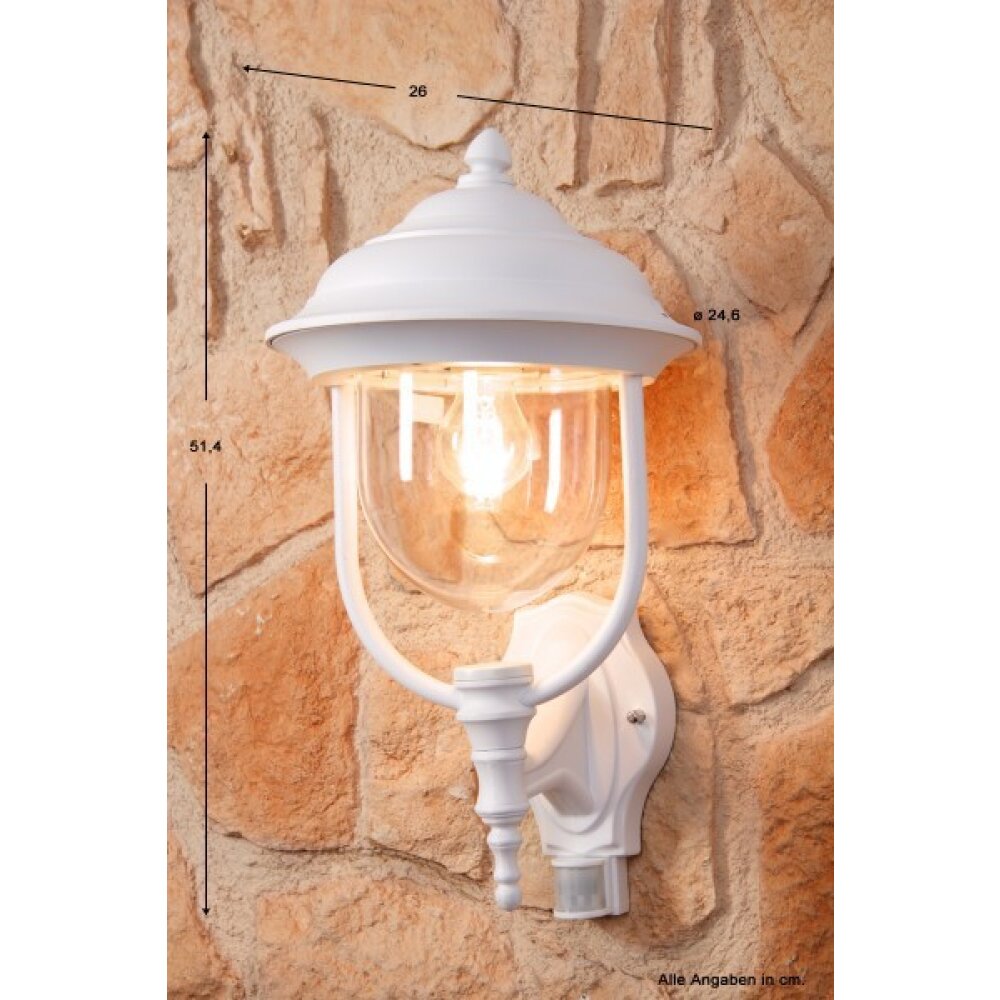 Konstsmide Lampor PARMA Vägglampa Genomskinlig, klar, 1-ljuskällor, Rörelsedetektor main product photo