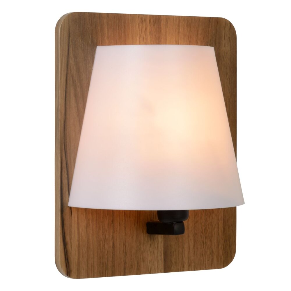 Lucide IDAHO Vägglampa Trä mörkt, 1-ljuskällor main product photo