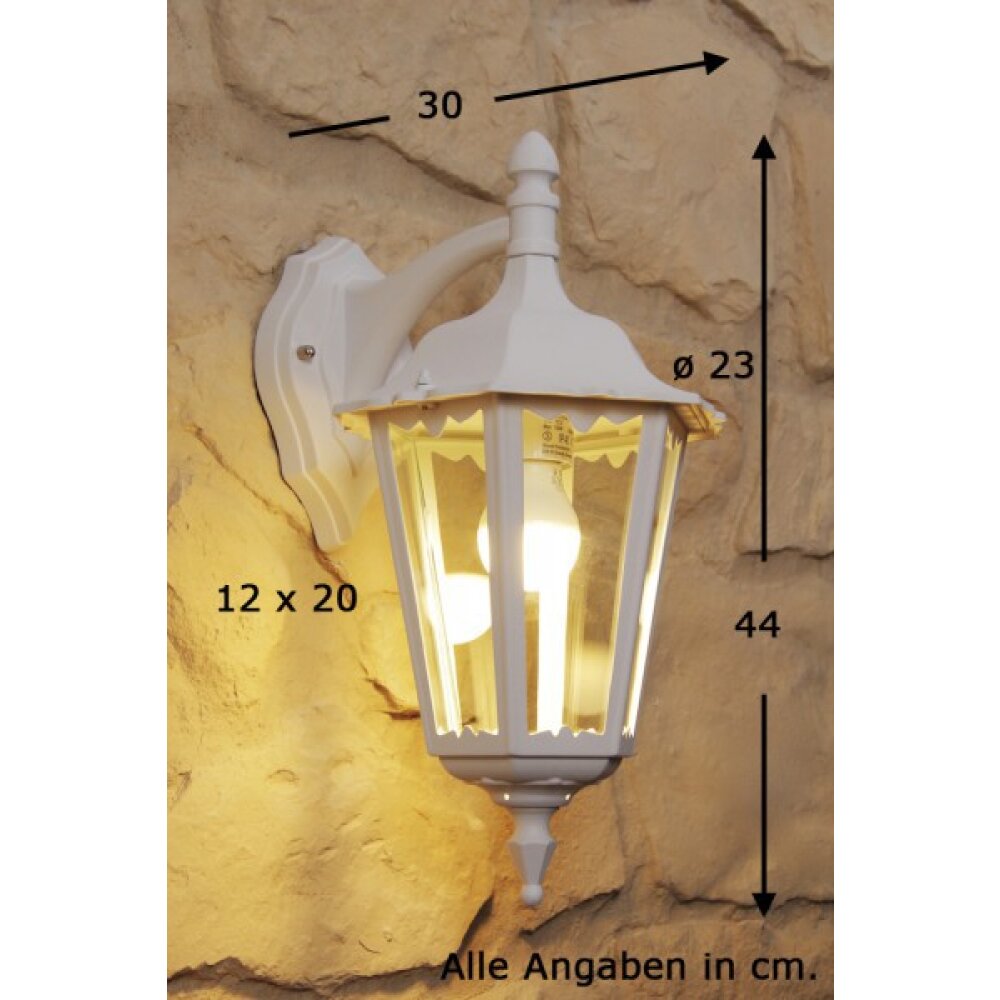 Konstsmide Lampor FIRENZE vägglampa utomhus, Vägglampa Genomskinlig, klar, Vit, 1-ljuskällor main product photo