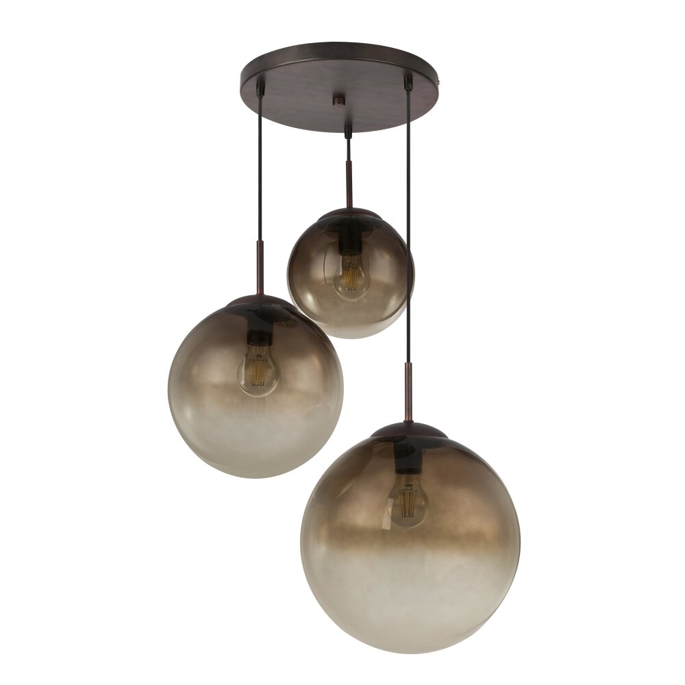 Globo VARUS Pendellampa Brun, 3-ljuskällor main product photo