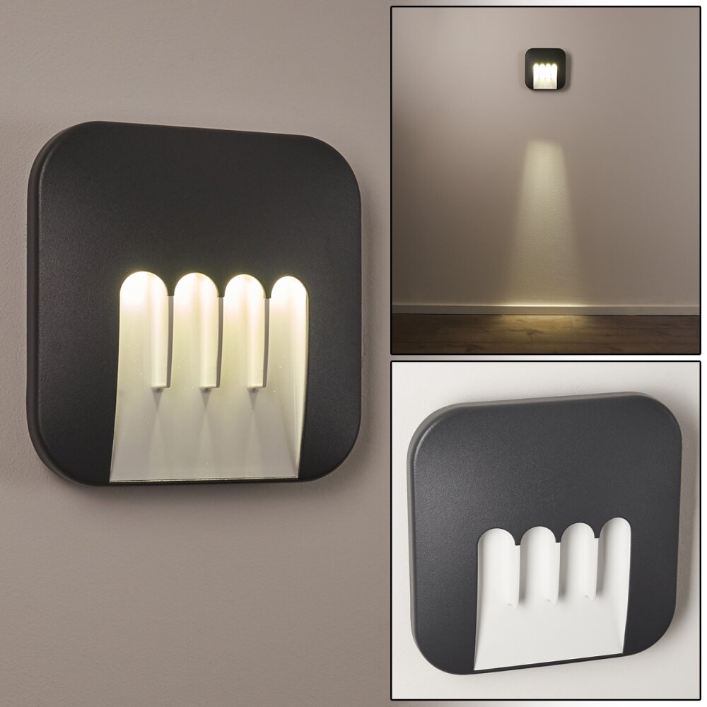 Silvso Vägglampa LED Antracit, 4-ljuskällor main product photo