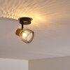Grongroft Taklampa, Takstrålkastare Trä ljus, Svart, 1-ljuskällor