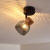 Grongroft Taklampa, Takstrålkastare Trä ljus, Svart, 1-ljuskällor