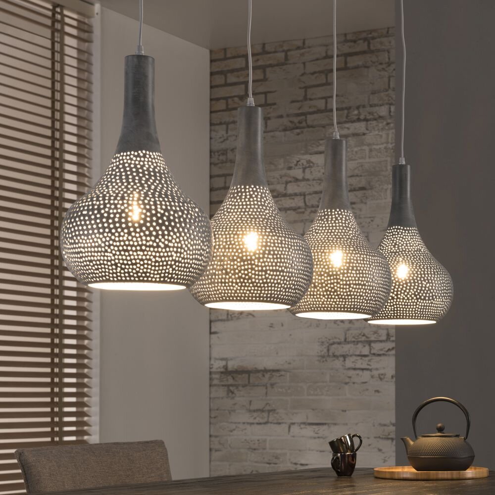 Wildervanksterdallen Pendelbelysning Grått, 4-ljuskällor main product photo