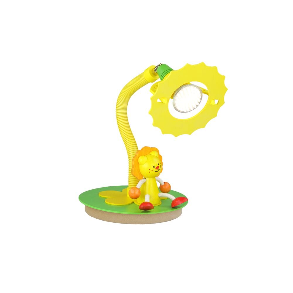 Elobra Barnbelysning LÖWE Bordslampa Gul, Grön, 1-ljuskällor main product photo