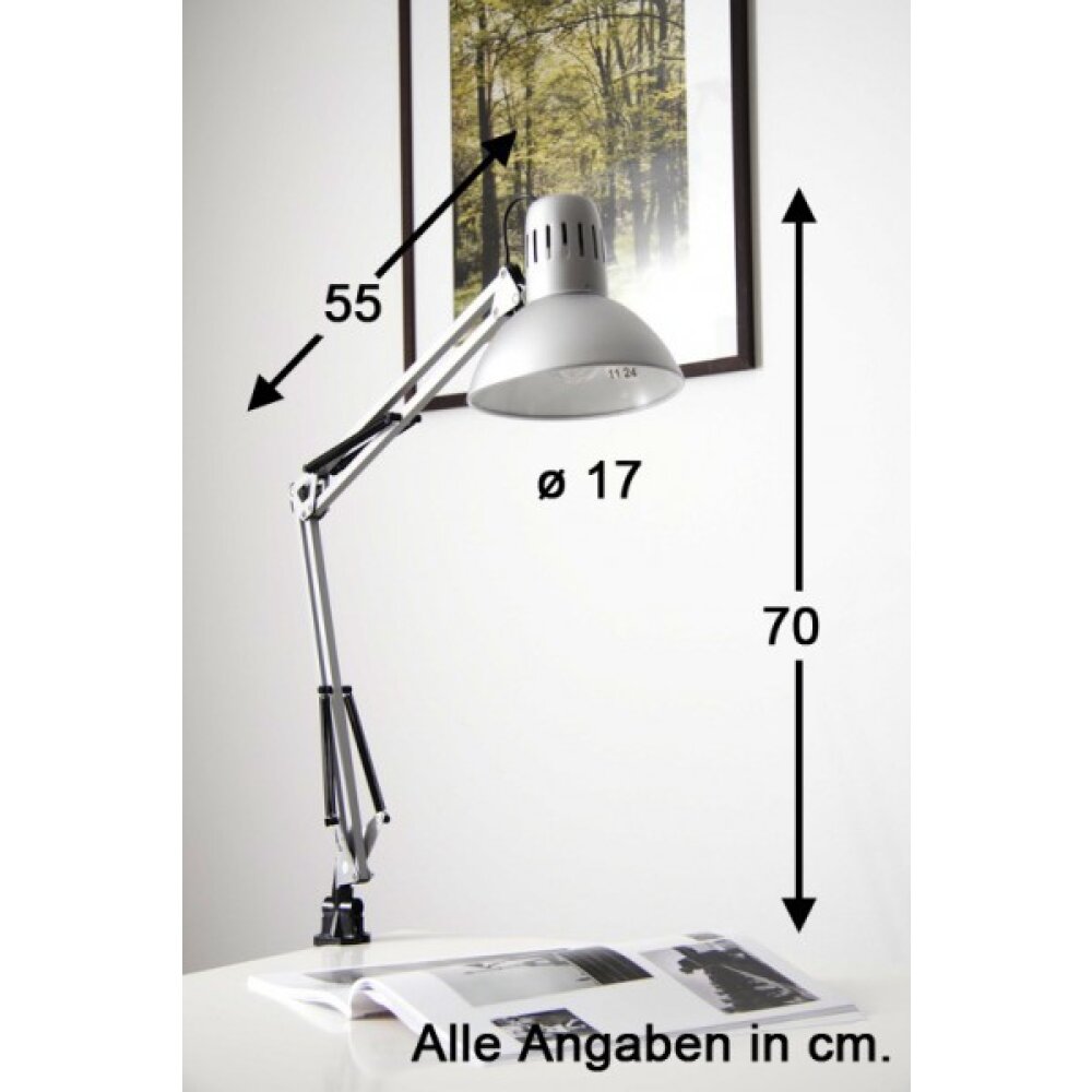 Brilliant Lampor Hobby Skrivbordslampa, Läslampa Rostfritt stål, Titan, 1-ljuskällor main product photo