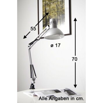 Brilliant Lampor Hobby Skrivbordslampa, Läslampa Färg i rostfritt stål, Titan, 1-ljuskällor