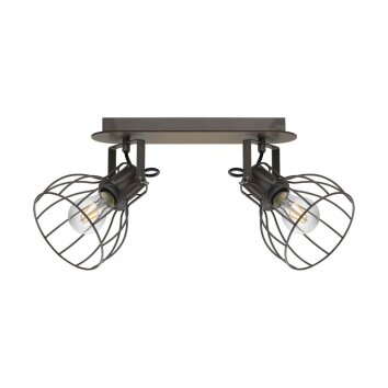 Eglo Lampor SAMBATELLO Väggspotlight Brun, Silver, 2-ljuskällor