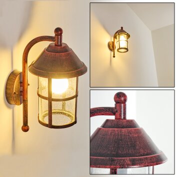 Saicourt vägglampa utomhus, Vägglampa Röd, Svart, 1-ljuskällor