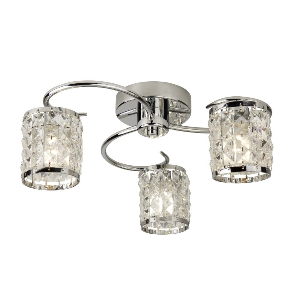 Searchlight ROYAL Taklampa Krom, Genomskinlig, klar, 3-ljuskällor main product photo