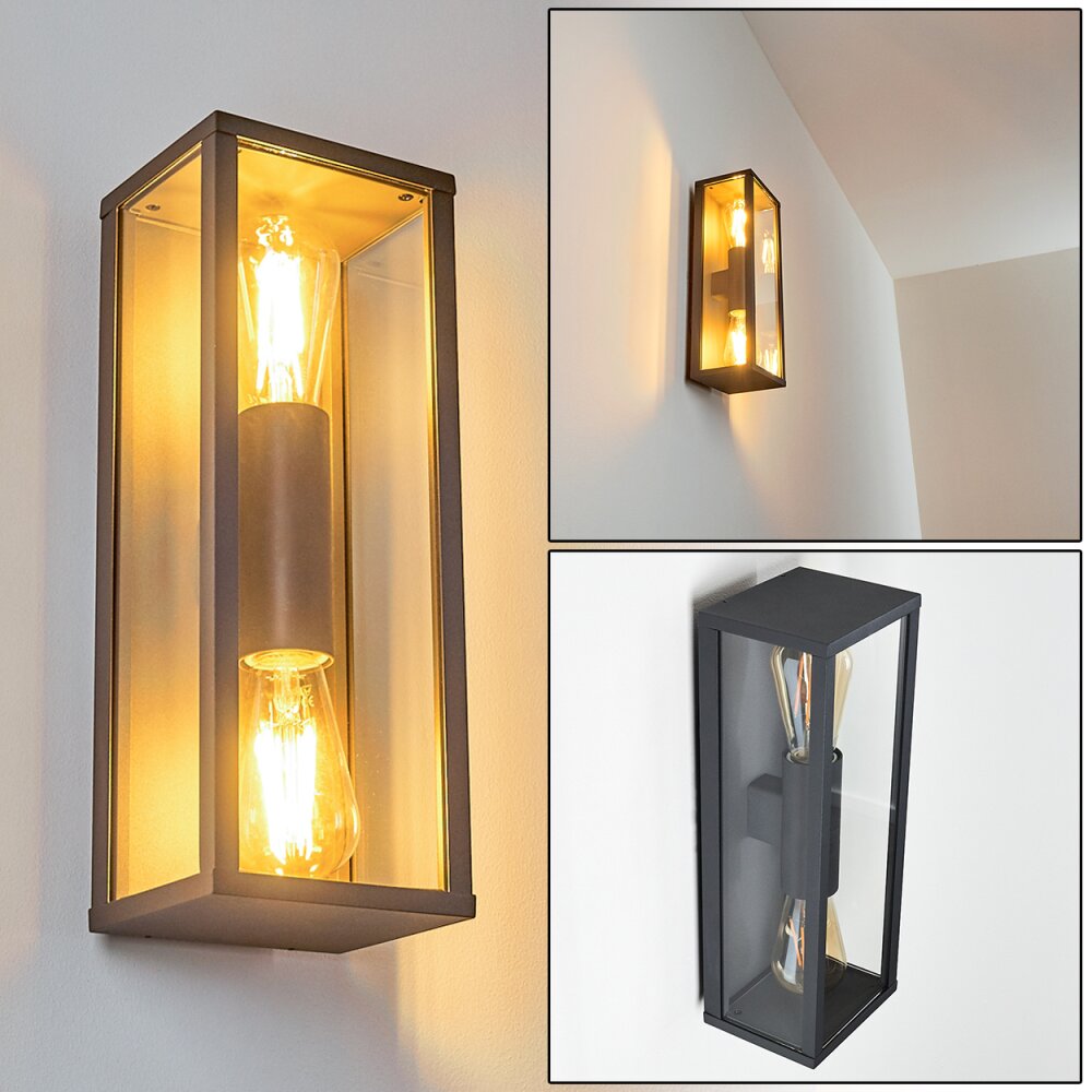 Kiwalik vägglampa utomhus Antracit, 2-ljuskällor main product photo