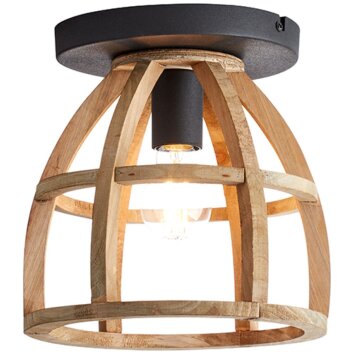 Brilliant Wood Taklampa Svart, 1-ljuskällor