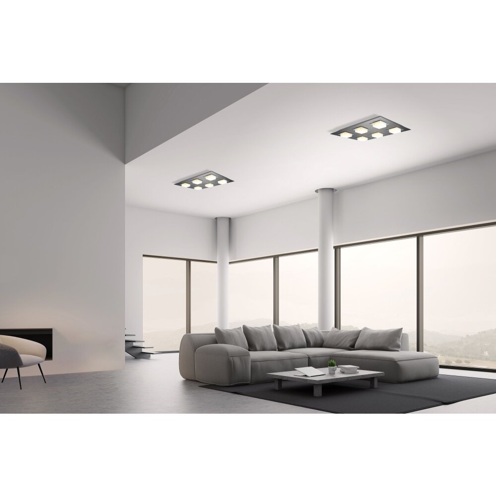 Grossmann BASIC Taklampa LED Svart, 6-ljuskällor main product photo