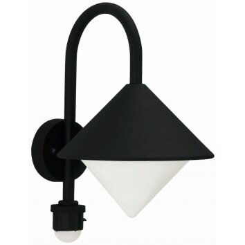 Albert Lampor 646 Utomhusbelysning, vägglampa utomhus Svart, 1-ljuskällor, Rörelsedetektor