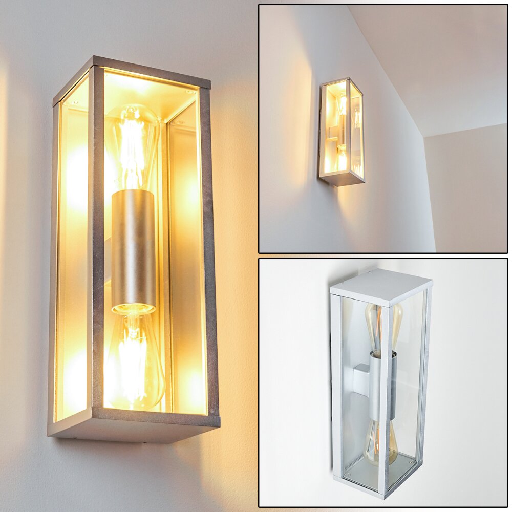 Kiwalik vägglampa utomhus Silver, 2-ljuskällor main product photo