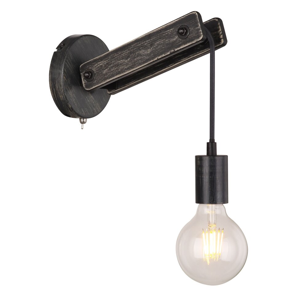 Globo VISSO Vägglampa Svart, 1-ljuskällor main product photo