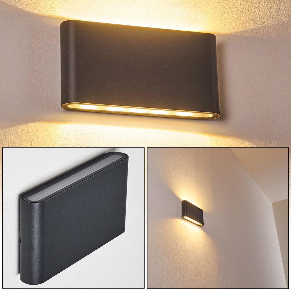 Tinglev vägglampa utomhus, Up & Down Lampa, Vägglampa LED Antracit, 2-ljuskällor main product photo