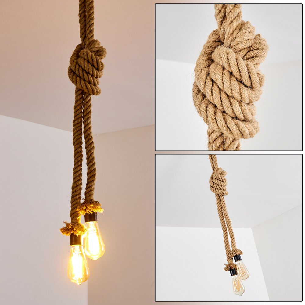 Etowah Pendellampa Brun, Svart, 2-ljuskällor main product photo