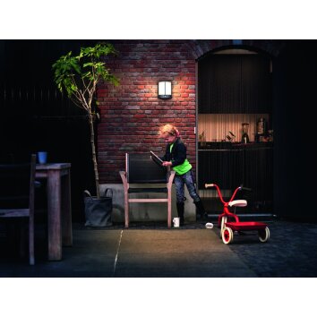 Philips Lampor Stock Utomhusbelysning, vägglampa utomhus LED Antracit, 1-ljuskällor, Rörelsedetektor