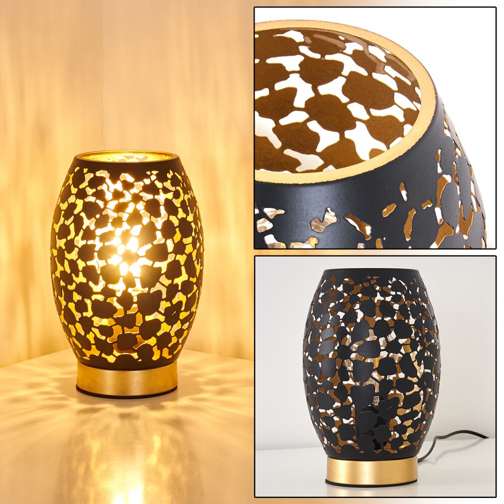 Saksborg Bordslampa Svart-guld, 1-ljuskällor main product photo