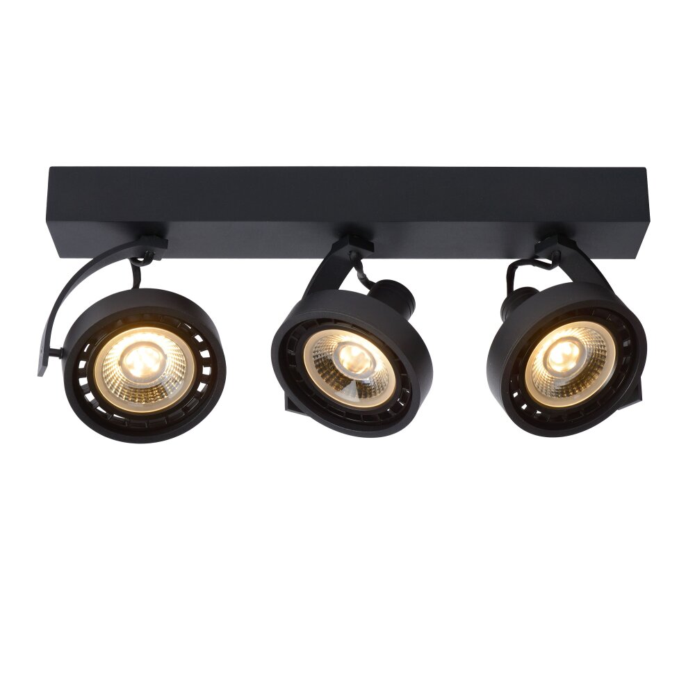 Lucide DORIAN Taklampa, Takstrålkastare LED Svart, 3-ljuskällor main product photo