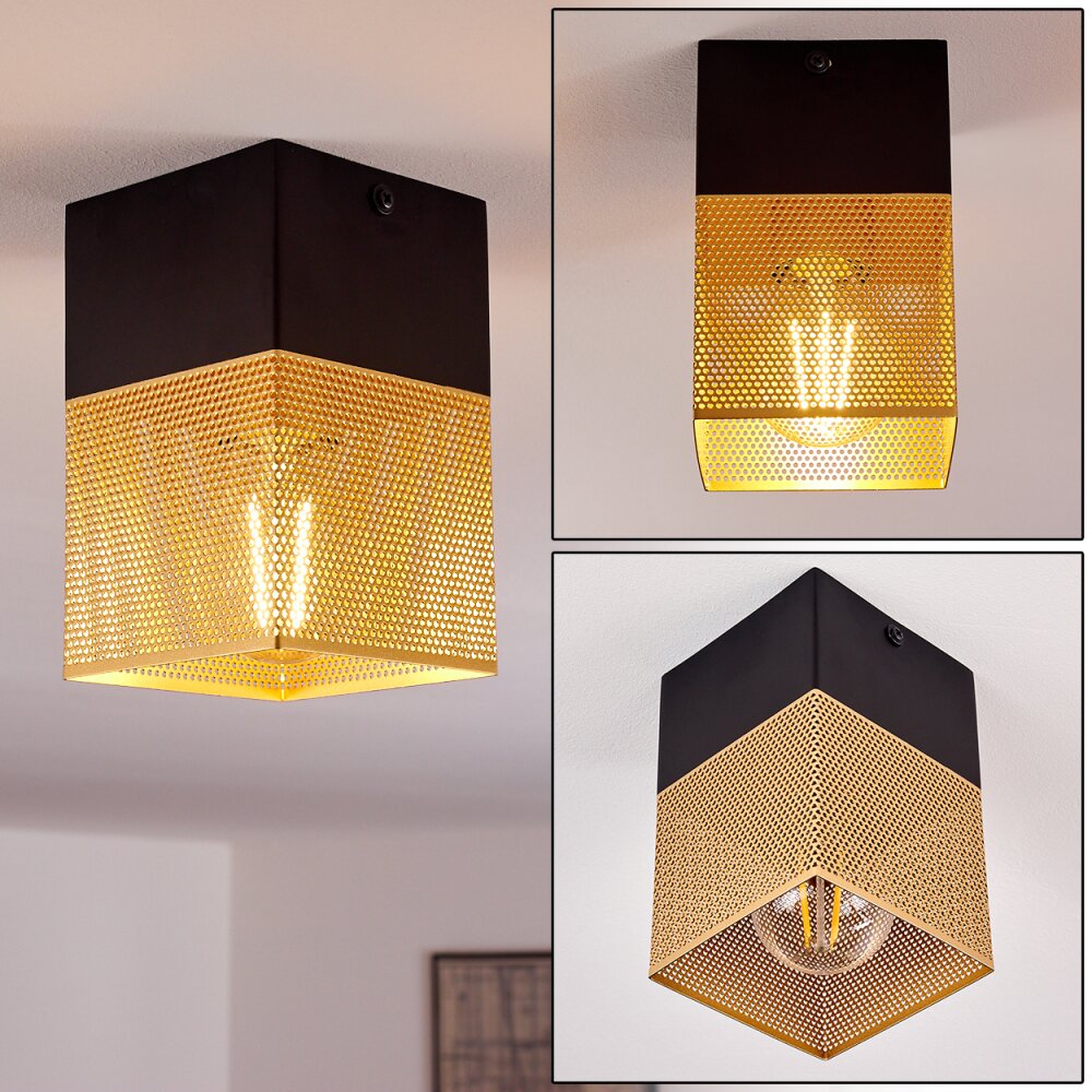 Armenie Taklampa, Takstrålkastare Mässing, Svart, 1-ljuskällor main product photo