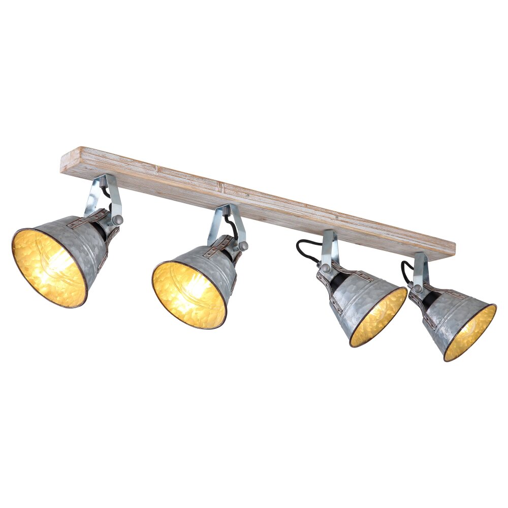 Globo GÜNTHER Taklampa, Takstrålkastare, Väggspotlight Guld, Vit, 4-ljuskällor main product photo
