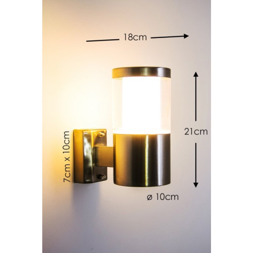 Leon Vägglampa LED Rostfritt stål, 1-ljuskällor main product photo