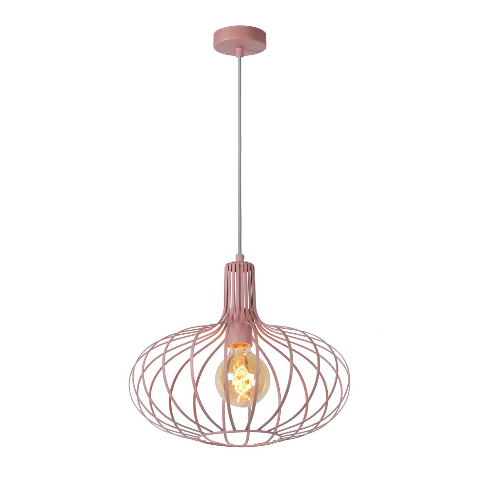 Lucide MERLINA Pendelbelysning Rosa, 1-ljuskällor main product photo