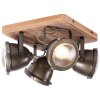 Brilliant Lampor Wood Taklampa, Takstrålkastare Färg i rostfritt stål, 4-ljuskällor