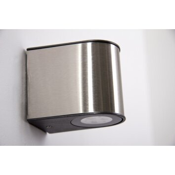 Lutec Lampor Lutec vägglampa utomhus, Vägglampa LED Stål borstat, 6-ljuskällor