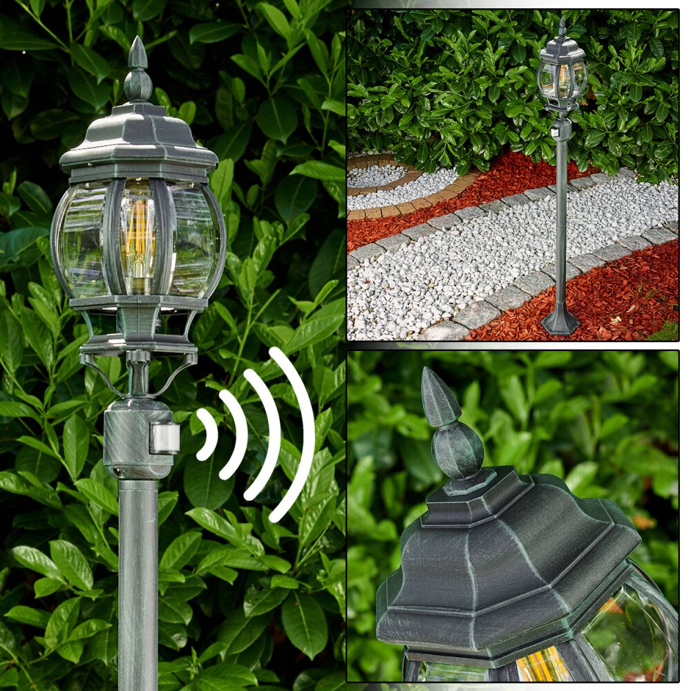 Lentua Golvlampa Grön, Svart, 1-ljuskällor, Rörelsedetektor main product photo