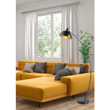 Reality RECIFE Golvlampa, Båglampor Svart, 1-ljuskällor