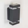 Lutak vägglampa utomhus, Vägglampa LED Antracit, 2-ljuskällor