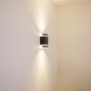 Lutak vägglampa utomhus, Vägglampa LED Antracit, 2-ljuskällor
