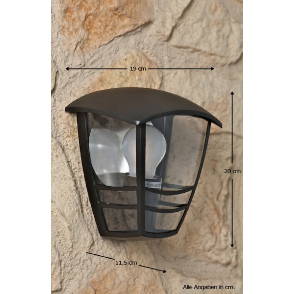 Philips Lampor CREEK Vägglampa Svart, Genomskinlig, klar, 1-ljuskällor main product photo