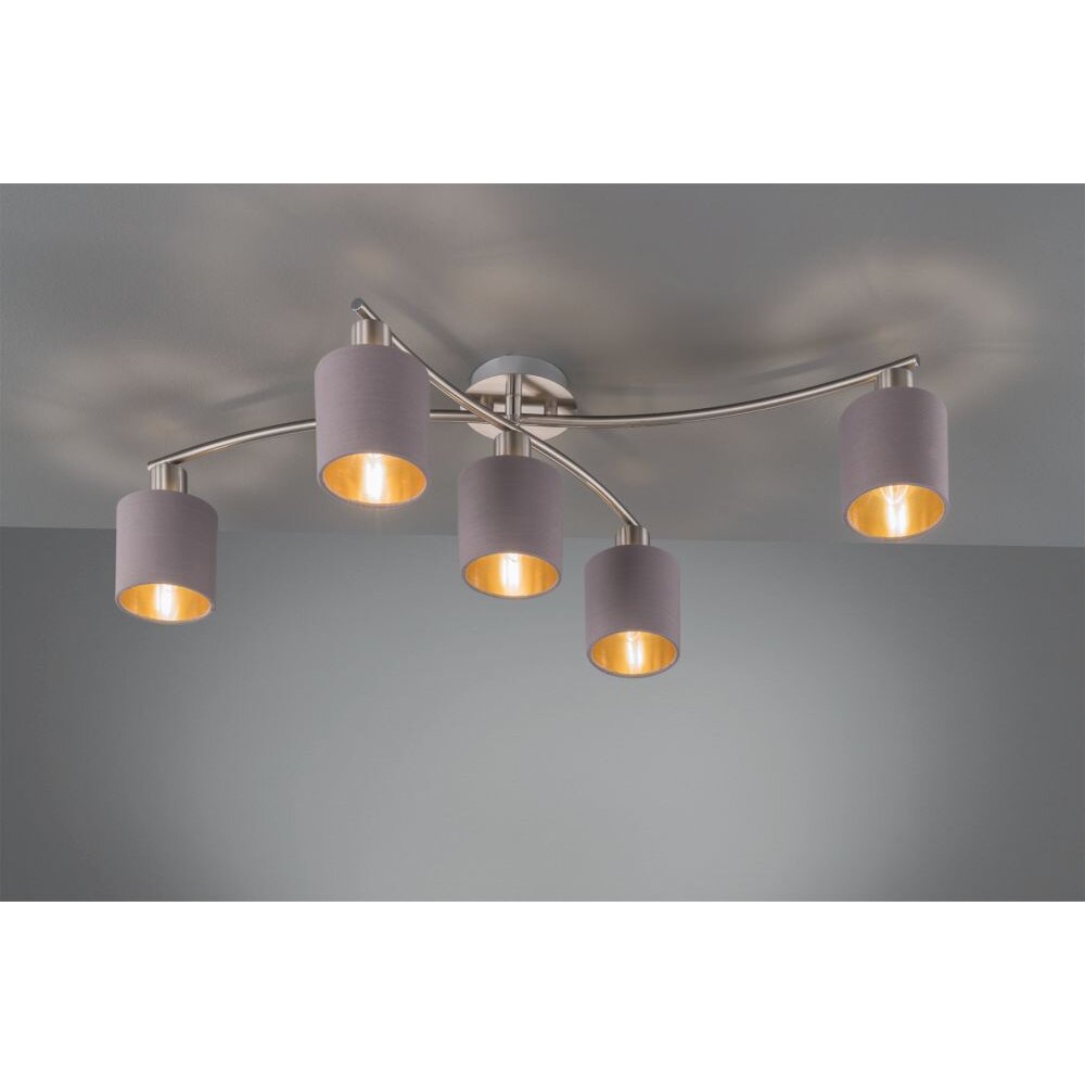Trio Lampor GARDA Taklampa Nickel matt, 5-ljuskällor main product photo