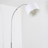Wiby Golvlampa, Läslampa, Båglampor Nickel matt, 1-ljuskällor, Tygskärm