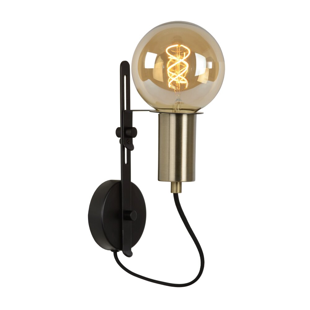 Lucide MALCOLM Vägglampa Svart, 1-ljuskällor main product photo
