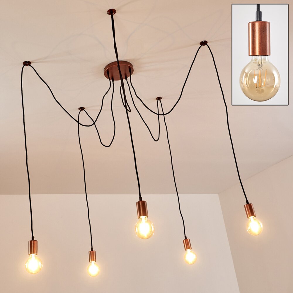 Tenna Pendelbelysning Kopparfärg, Svart, 5-ljuskällor main product photo