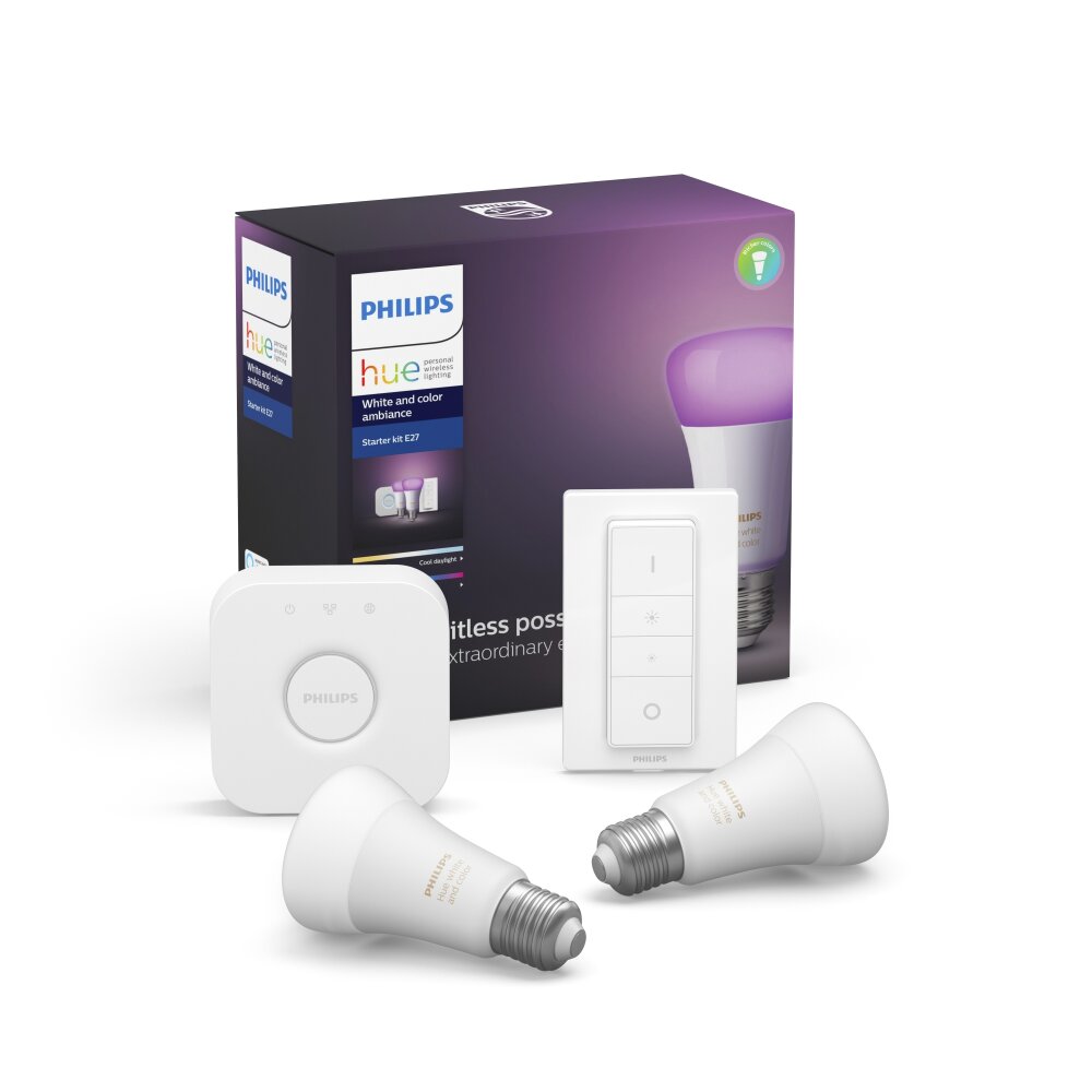 Philips Lampor E27 LED 9.5 Watt RGB (justerbar) dimbar 806 Lumen main product photo