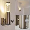 Noreaz vägglampa utomhus, Vägglampa LED Rostfritt stål, 1-ljuskällor, Rörelsedetektor