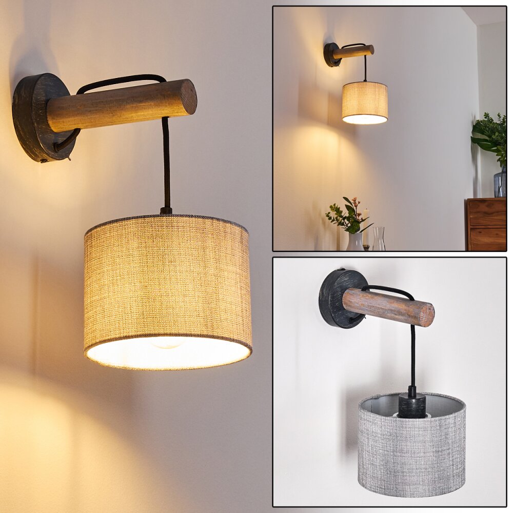 Adelboden Vägglampa Trä mörkt, Svart, 1-ljuskällor main product photo