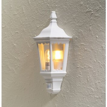 Konstsmide Lampor Firenze vägglampa utomhus, Vägglampa Vit, 1-ljuskällor, Rörelsedetektor