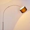 Wiby Golvlampa, Läslampa, Båglampor Nickel matt, 1-ljuskällor, Tyg-lampskärm