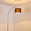 Wiby Golvlampa, Läslampa, Båglampor Nickel matt, 1-ljuskällor, Tyg-lampskärm