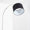 Wiby Golvlampa, Läslampa, Båglampor Nickel matt, 1-ljuskällor, Tyg-lampskärm