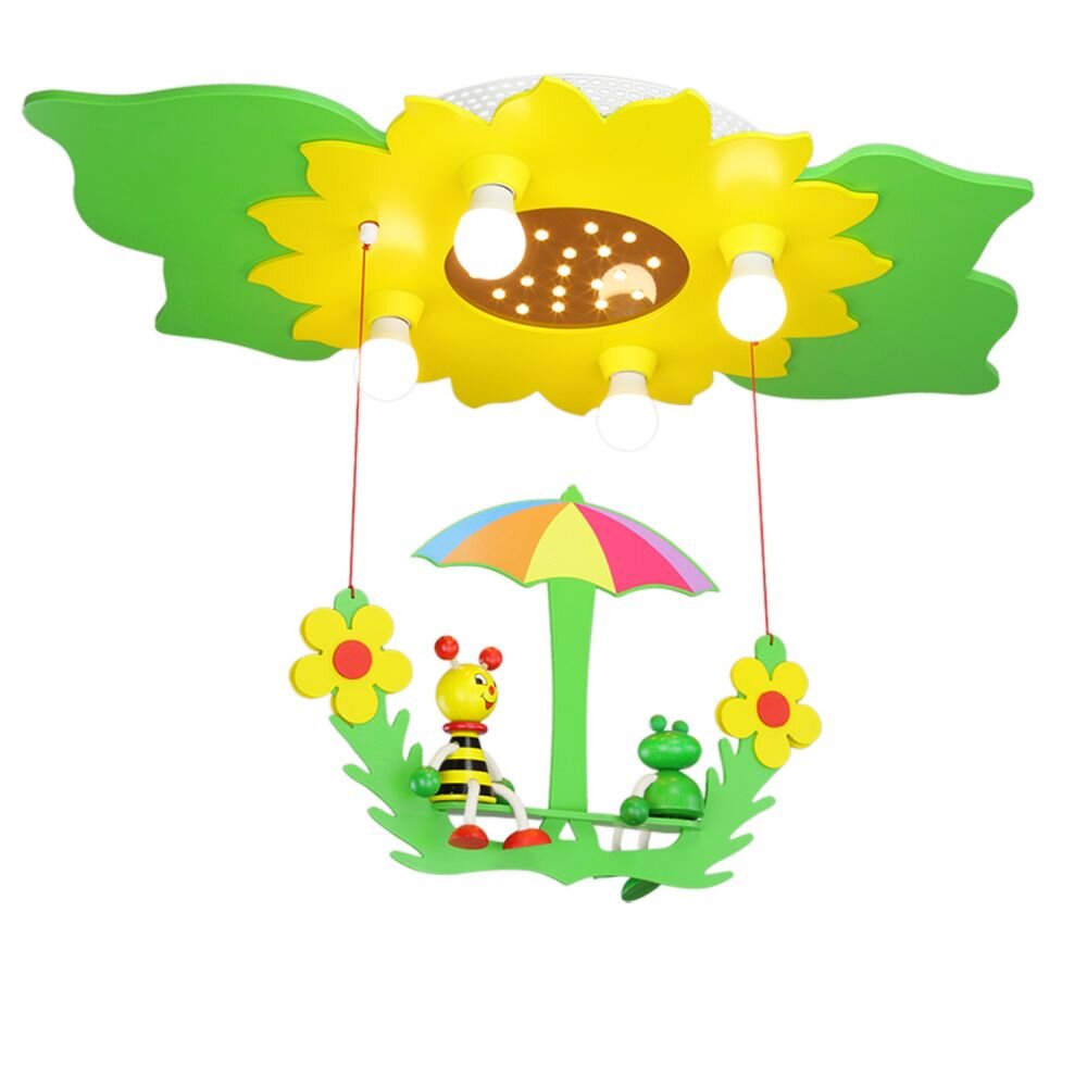 Elobra Barnbelysning FROSCH Taklampa Gul, Grön, 4-ljuskällor main product photo