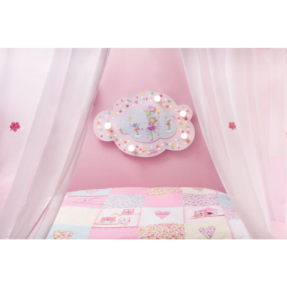 Elobra Barnbelysning BALLONSCHAUKEL Vägglampa Rosa, 5-ljuskällor main product photo